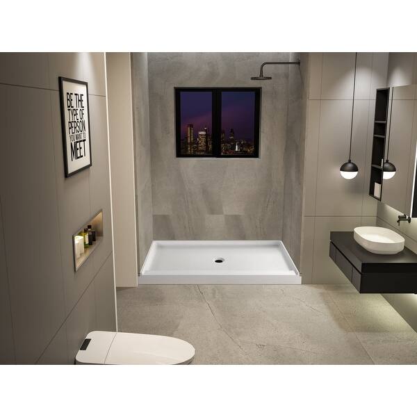 Kingston Brass Bonaire 60" x 32" Rectangular Shower Base with Single